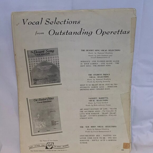Vintage Harms Sheet Music - From Musicals Operetta Lot Of 4 Piano Vocal - Picture 9 of 9